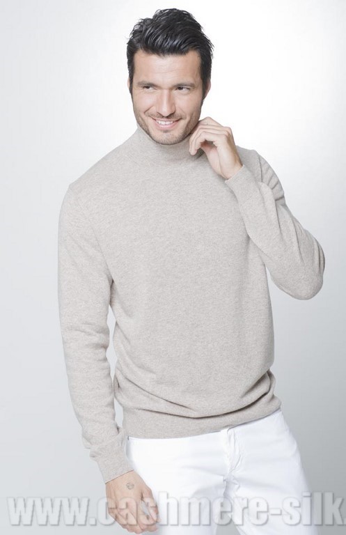 pull homme col roulé 