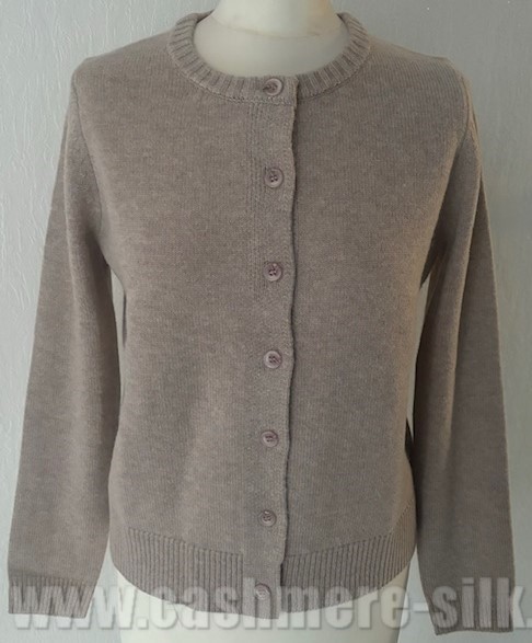 cardigan ROND femme 4 fils boutons bijoux 100% cachemire