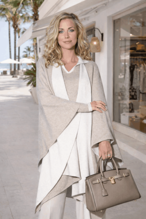 cape bicolore cachemire