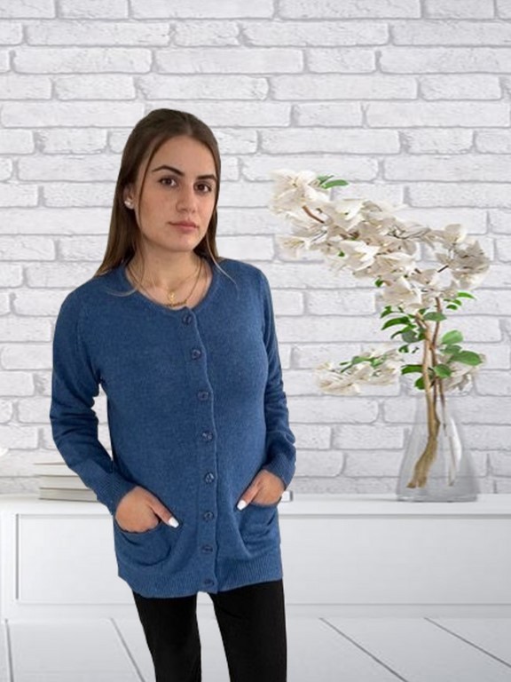 cardigan poches bleu jeans