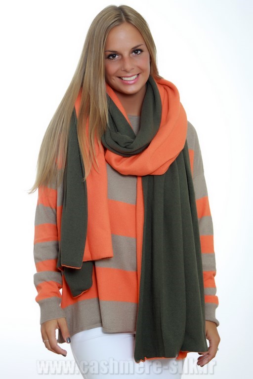 étole bicolore cachemire