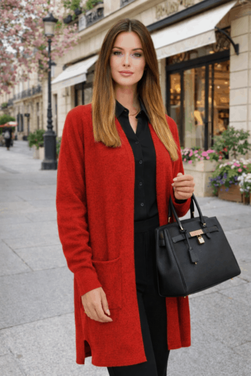 gilet Anna rouge Hermès