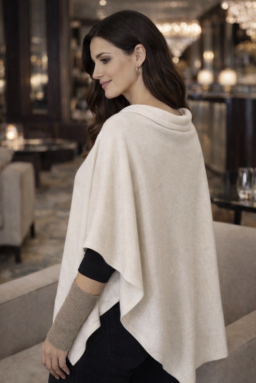 profil poncho 100% cachemire