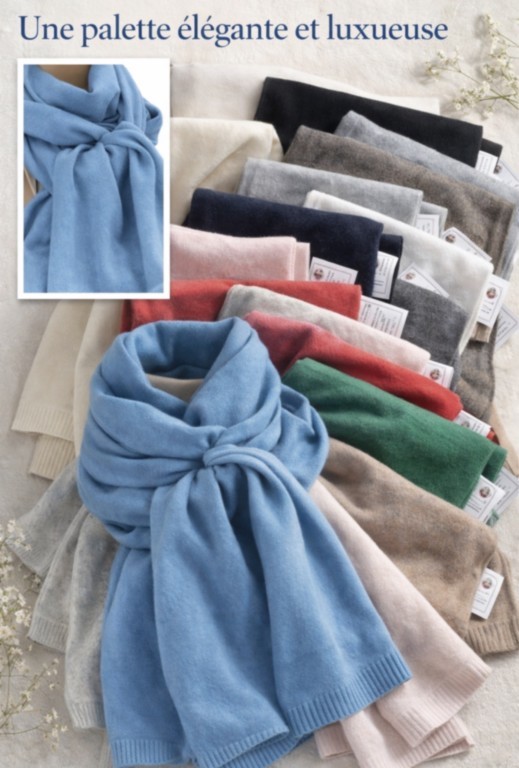 écharpe mixte 100% cachemire MONGOLIE