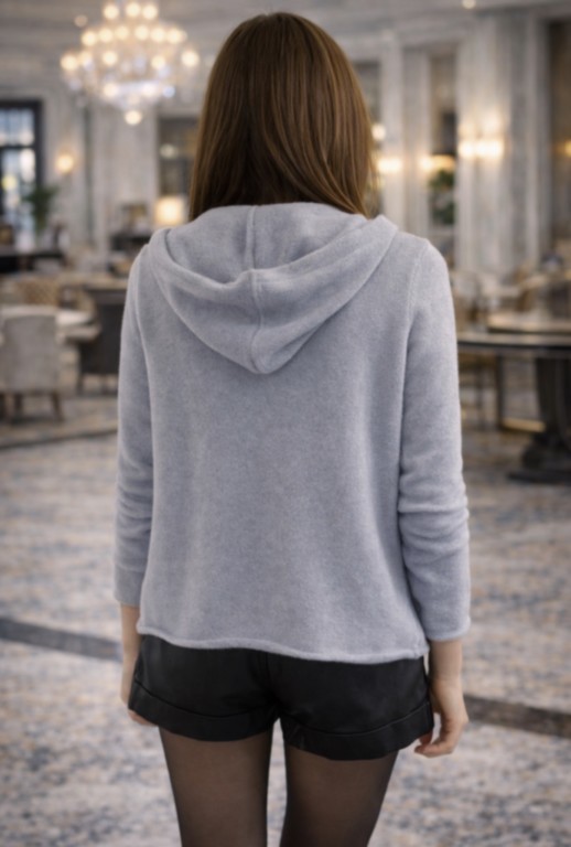 gilet capuche homme cachemire 