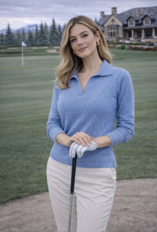 pull col polo femme 100% cachemire