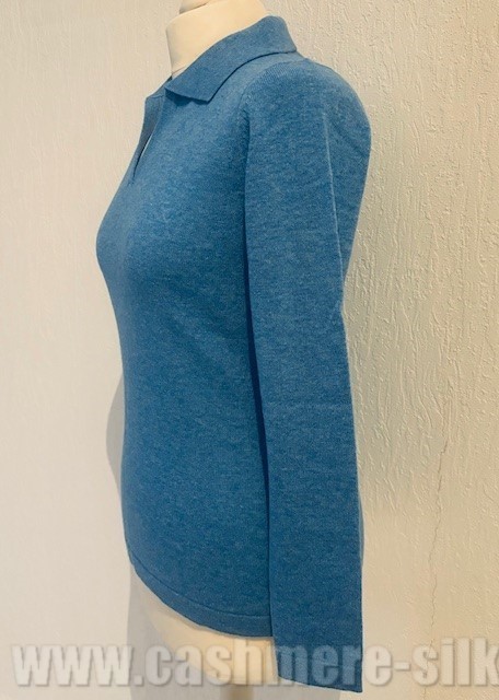 pull col polo femme 100% cachemire
