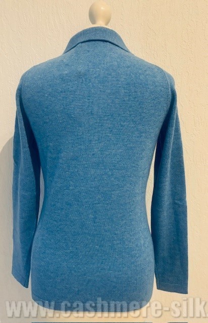 pull col polo dos  100% cachemire