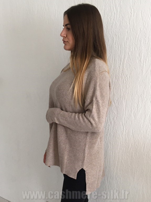 pull long col roulé cachemire