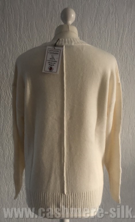 pull col rond 4 fils  100% cachemire de dos