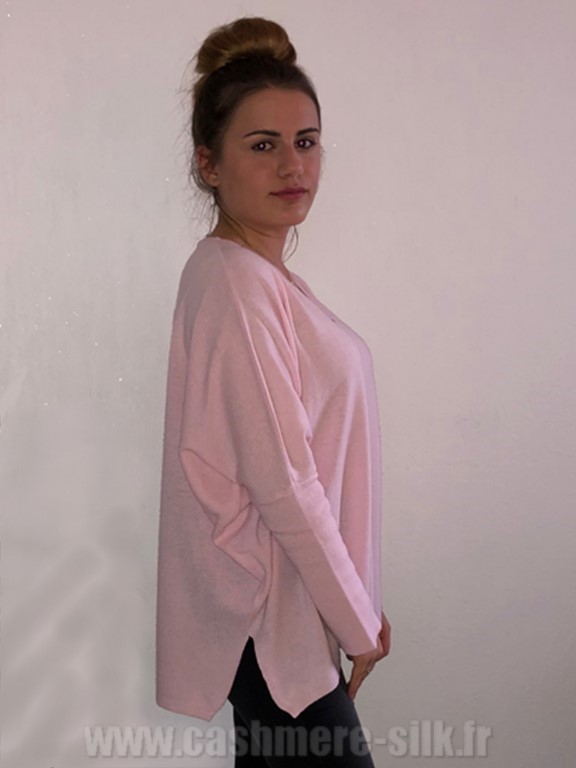 pull oversize col V cachemire