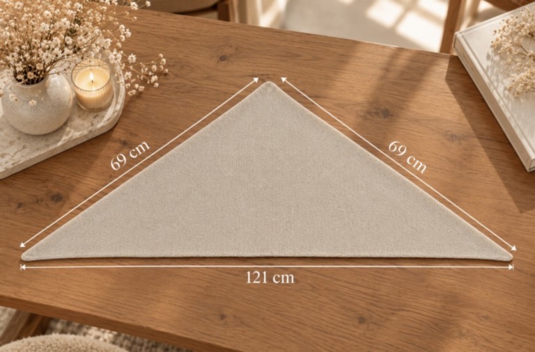 dimensons triangle cachemire