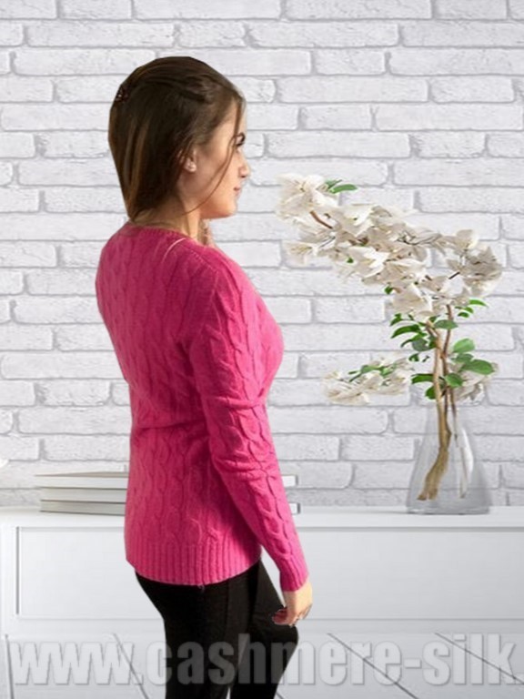 pull femme V tosade cachemire
