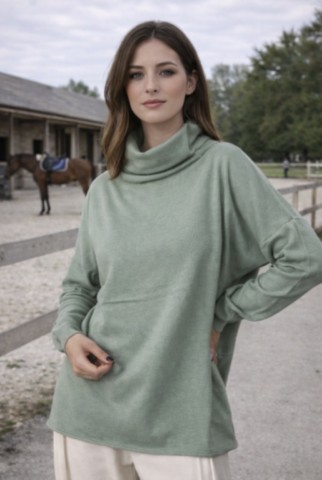 col boule kaki 94 pull col boule kaki 94