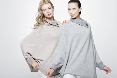 PONCHO MARINA CACHEMIRE