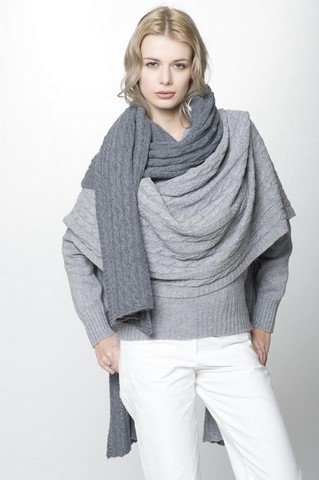 étole torsadée cachemire