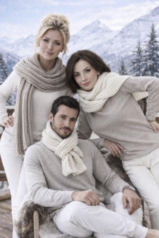 écharpe crochet cashmere silk compagny
