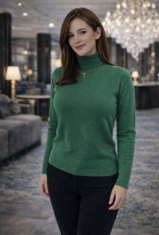 col roulé femme Giovanni Cashmere