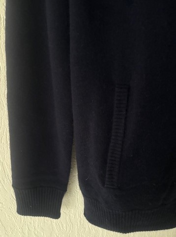 blouson bicolore 100% cachemire 4 fils marine