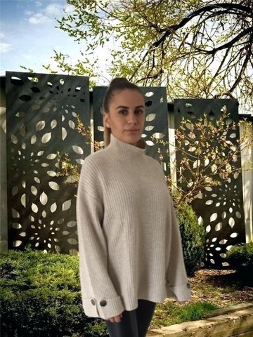 col roulé 2 fils cachemire