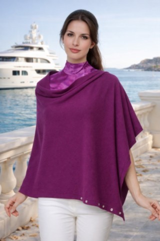 poncho boutons cyclamino