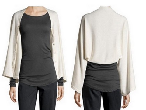 poncho boutons cachemire