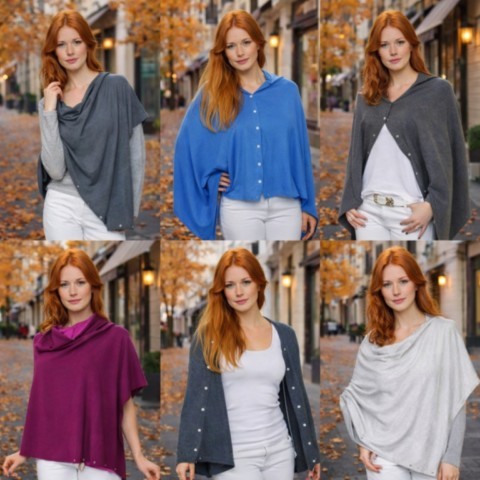 poncho boutons différentes positions