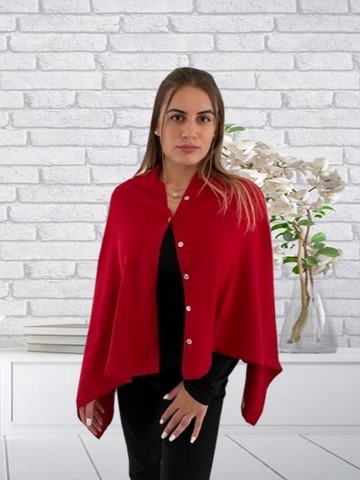 poncho boutons façon cape