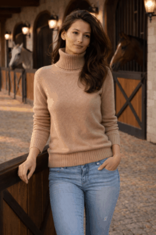 col roulé femme cachemire épais