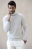 Pull homme col roulé 100% cachemire