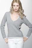 pull V bicolor cachemire